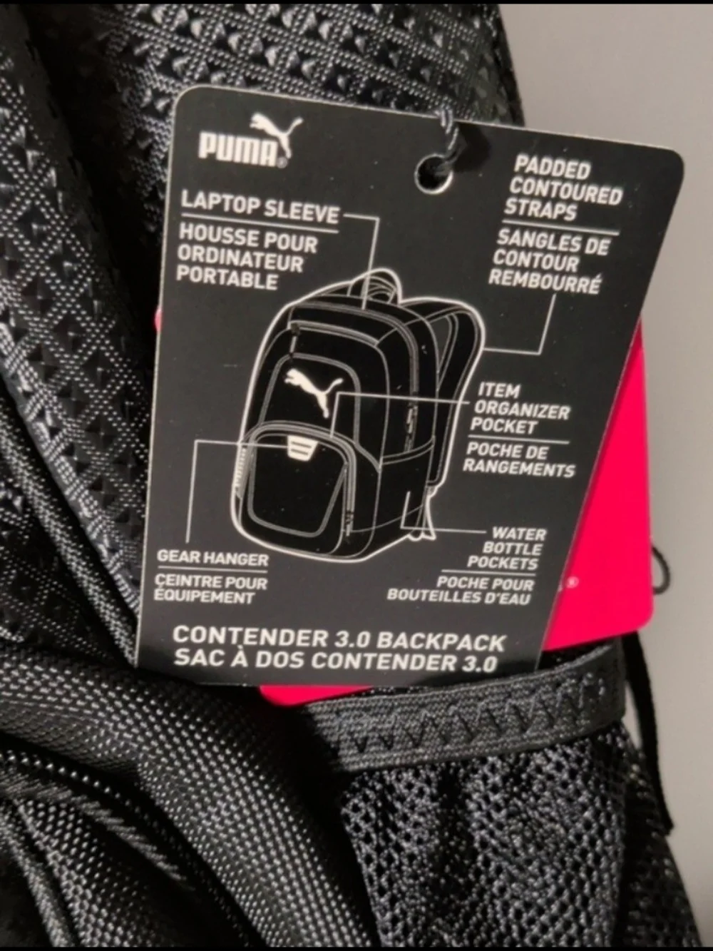 PUMA Contender 3.0 Black Backpack 15” Laptop Sleeve NWT